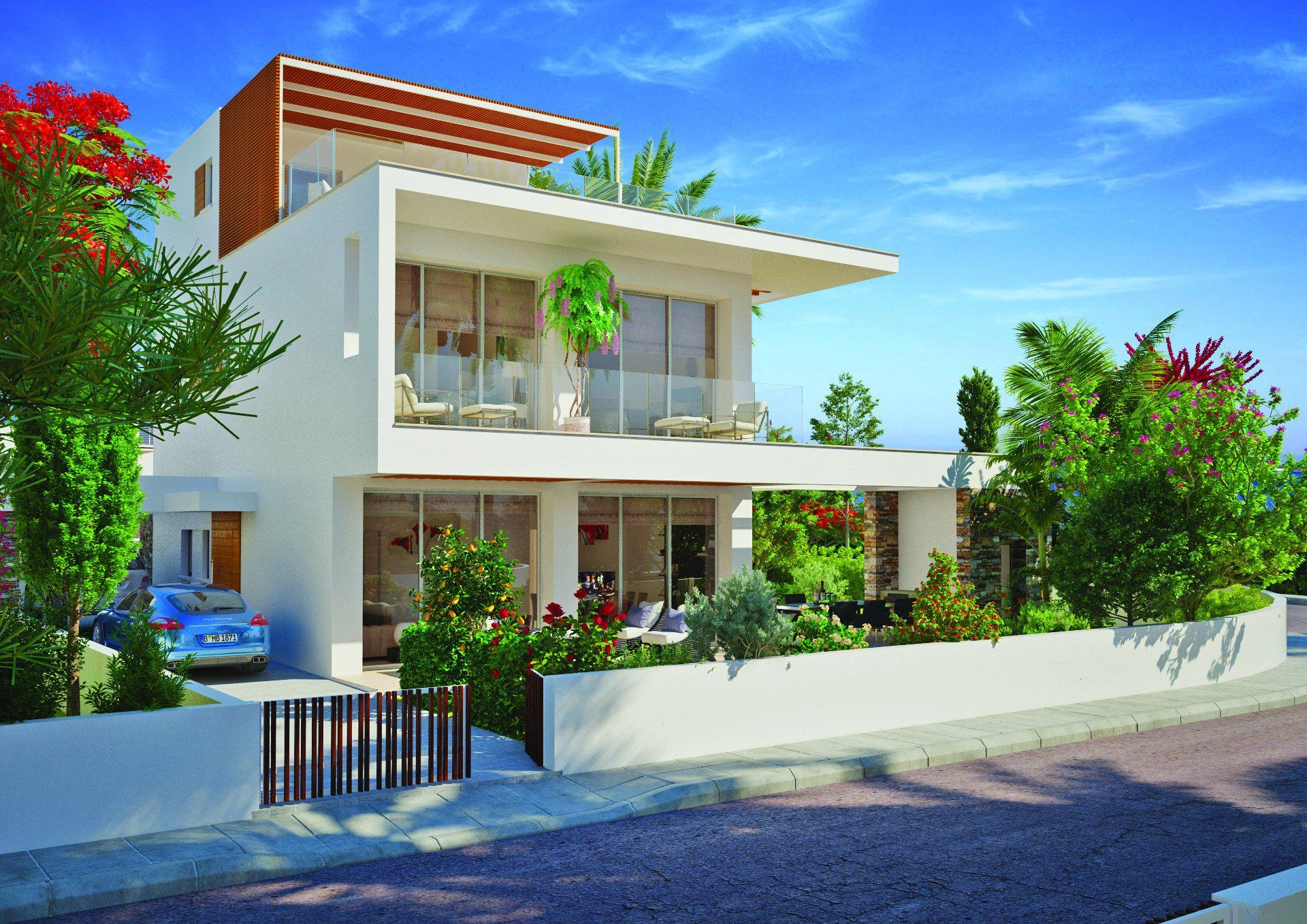 Виллы в современном жилом комплексе в Пафосе на Кипре