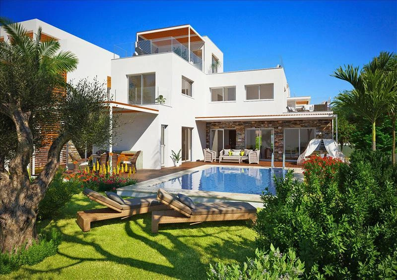 Виллы в современном жилом комплексе в Пафосе на Кипре