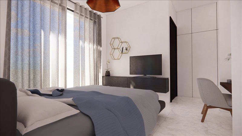 Таунхаусы в жилом комплексе рядом с пляжем в Пафосе, на Кипре