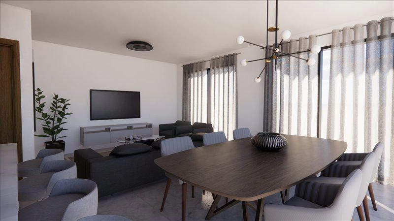 Таунхаусы в жилом комплексе рядом с пляжем в Пафосе, на Кипре