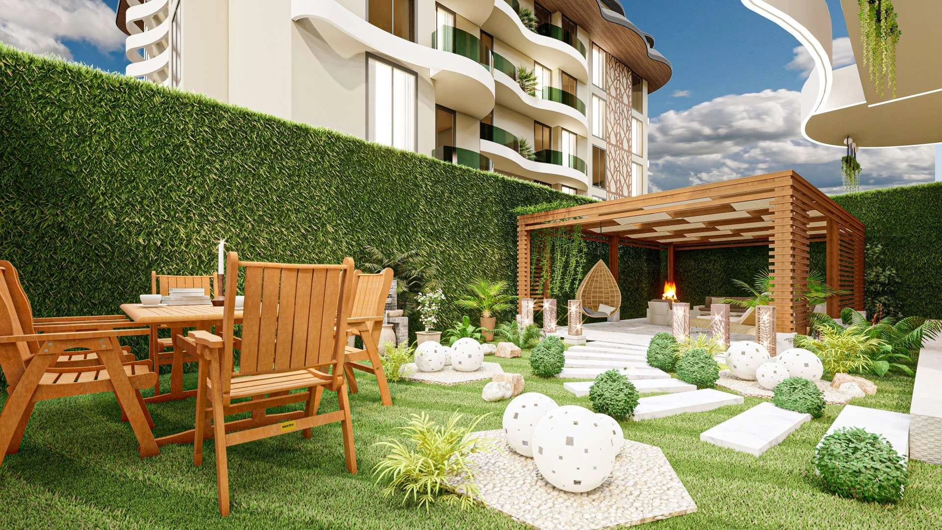 Проект бизнес-класса в районе Оба, Аланья