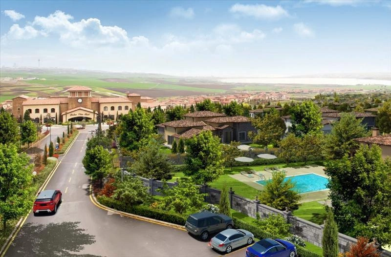 Виллы в современном жилом комплексе в Стамбуле, Турция