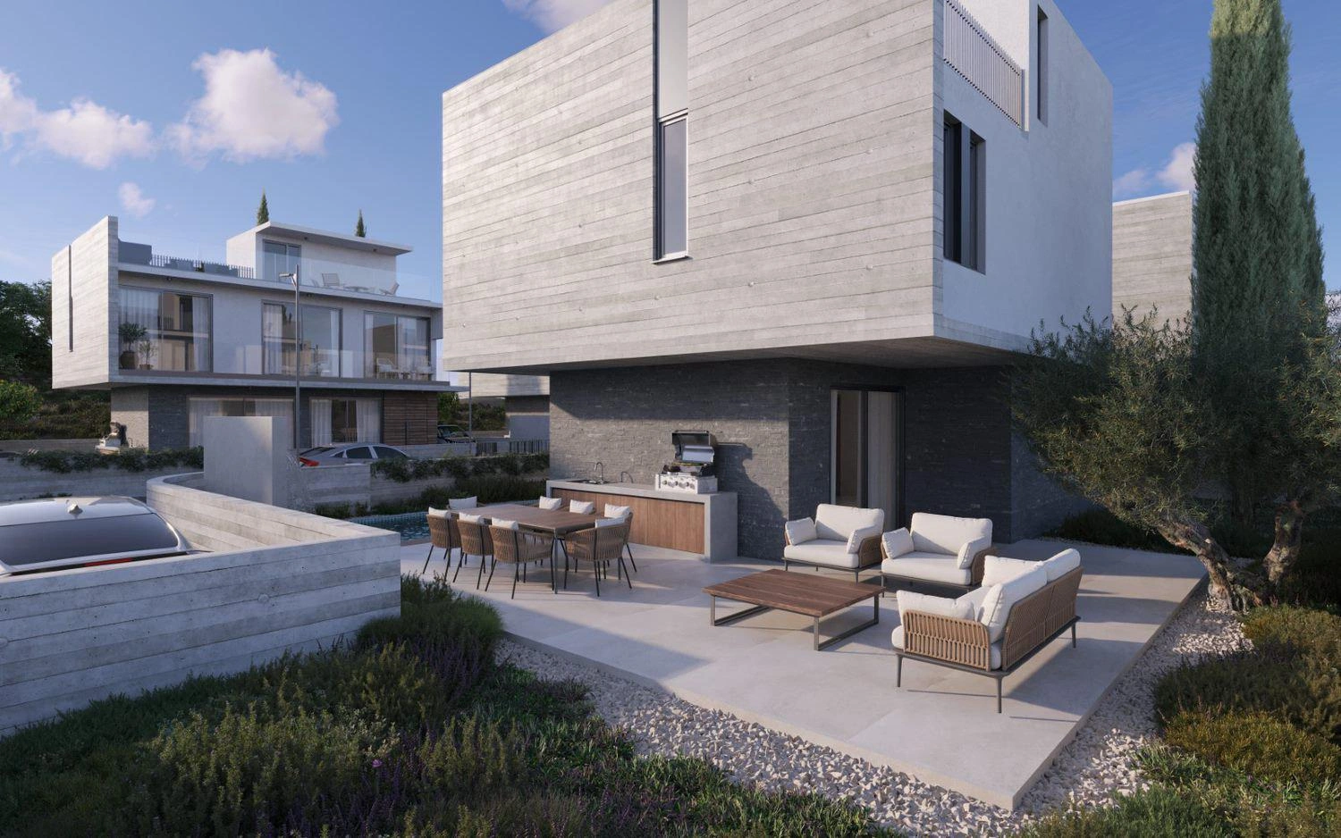 Виллы в современном жилом комплексе в Пафосе (Кипр)