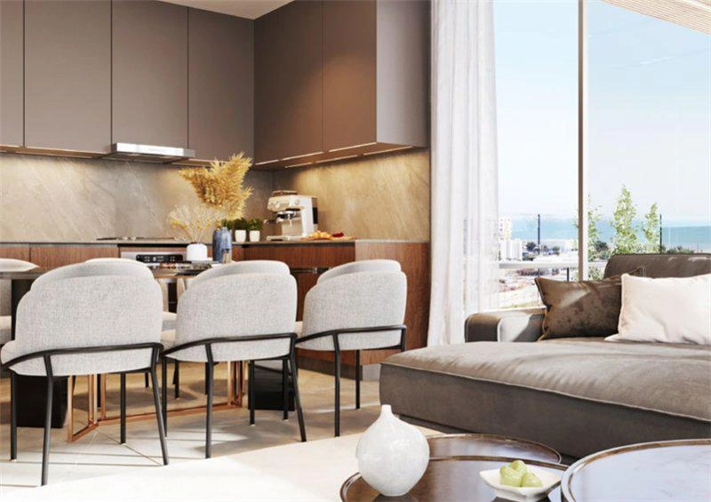 Апартаменты в новом жилом комплексе рядом с пляжем Mackenzie в Ларнаке, на Кипре