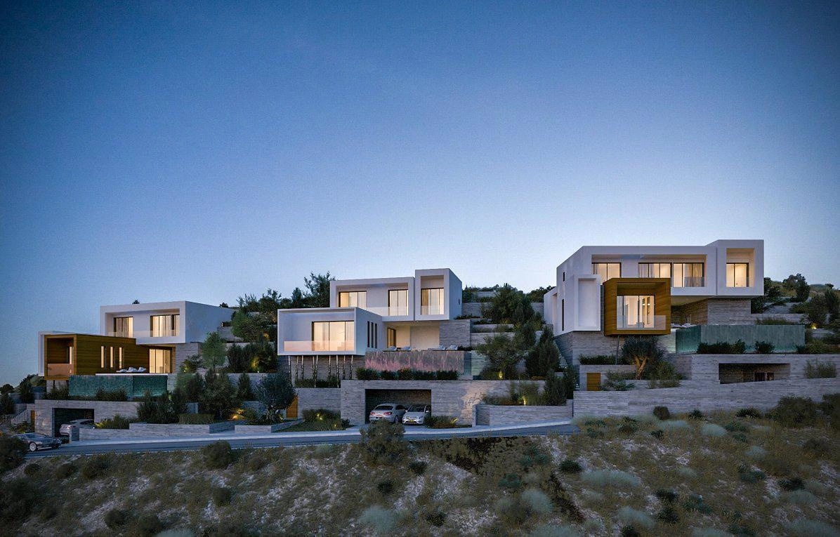 Виллы в современном жилом комплексе в Пафосе, на Кипре