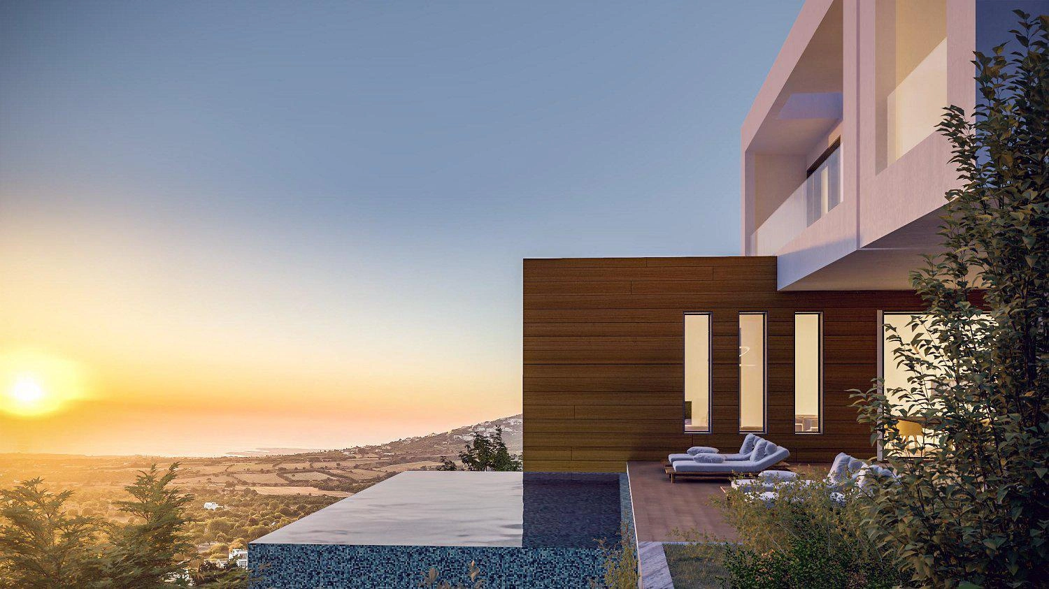 Виллы в современном жилом комплексе в Пафосе, на Кипре
