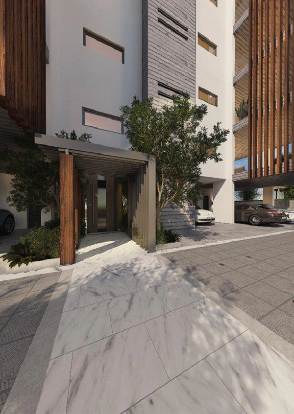 Квартиры в малоэтажном жилом комплексе с видом на море в Пафосе, Кипр