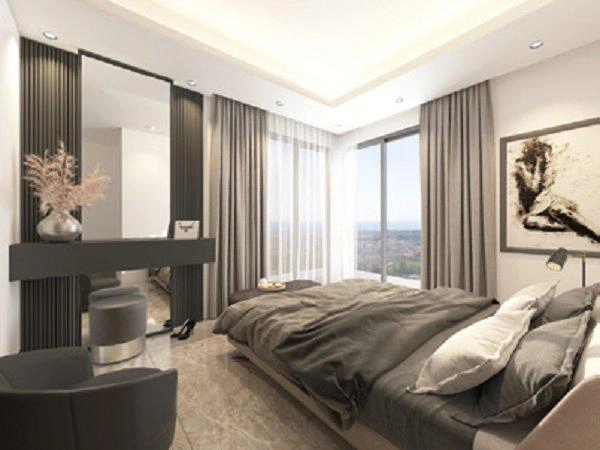 Квартиры в малоэтажном жилом комплексе с видом на море в Пафосе, Кипр