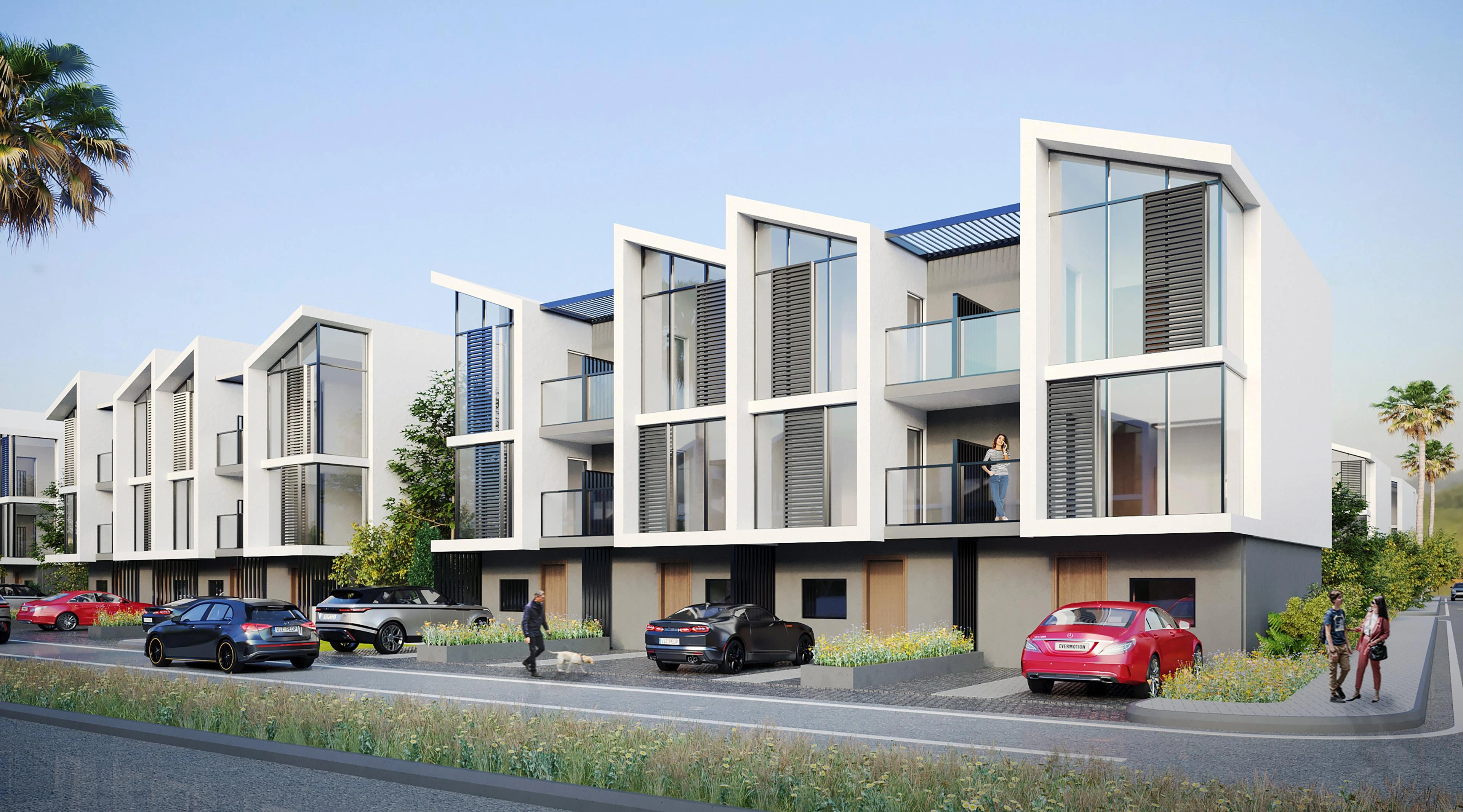 Таунхаусы в современном жилом комплексе в Бахчешехире, Стамбул, Турция