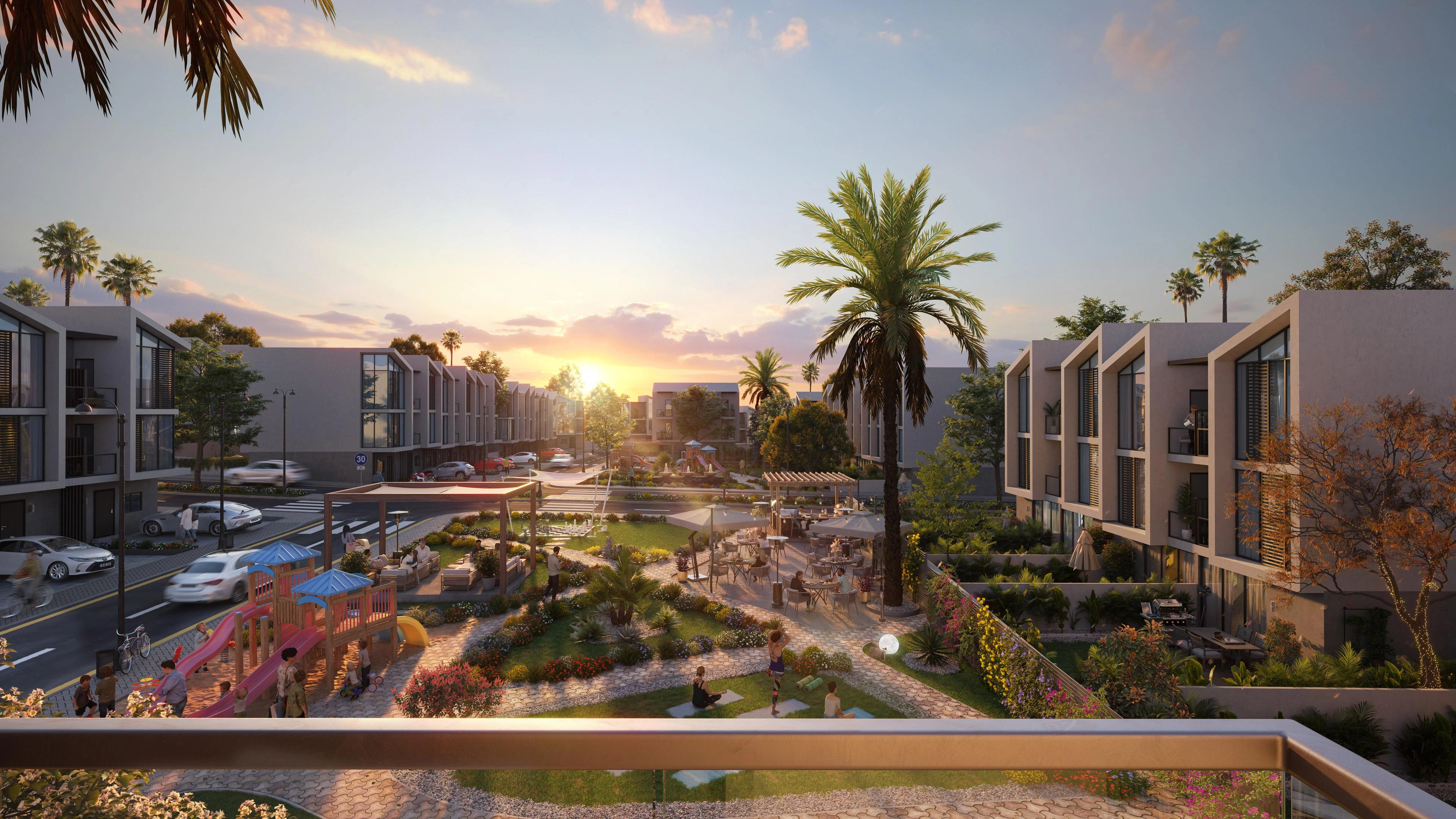 Таунхаусы в современном жилом комплексе в Бахчешехире, Стамбул, Турция