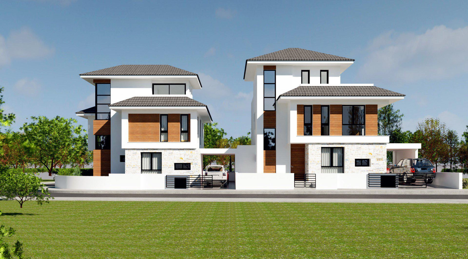 Виллы в жилом комплексе у пляжа в Ларнаке, Кипр