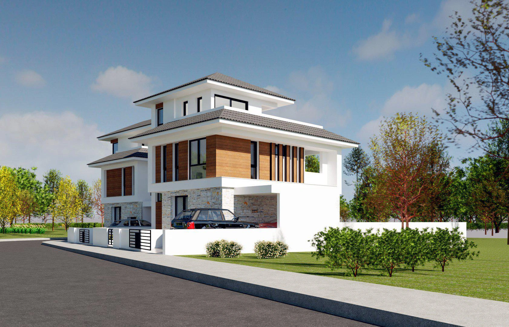 Виллы в жилом комплексе у пляжа в Ларнаке, Кипр