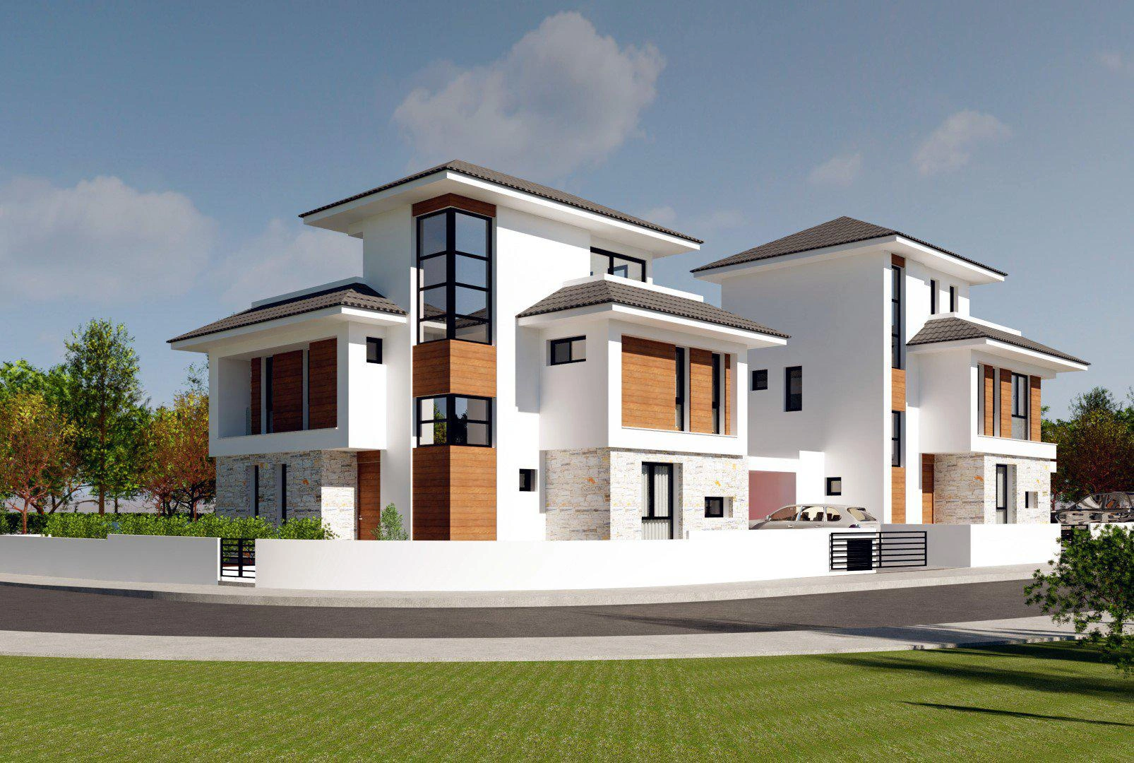 Виллы в жилом комплексе у пляжа в Ларнаке, Кипр