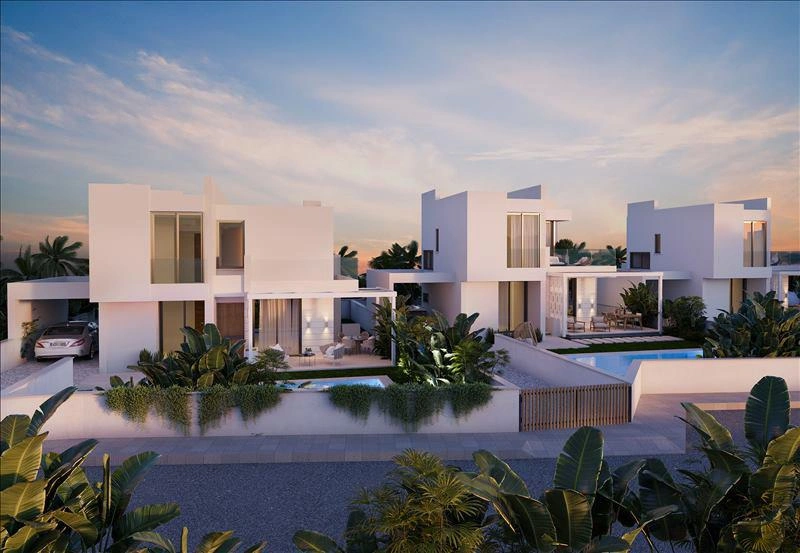 Виллы в современном жилом комплексе в Фамагусте на Кипре