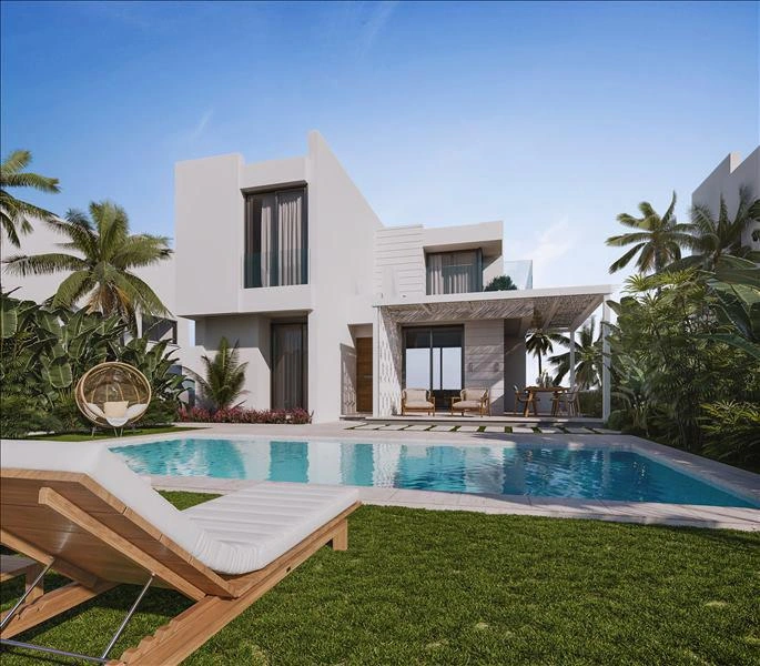 Виллы в современном жилом комплексе в Фамагусте на Кипре