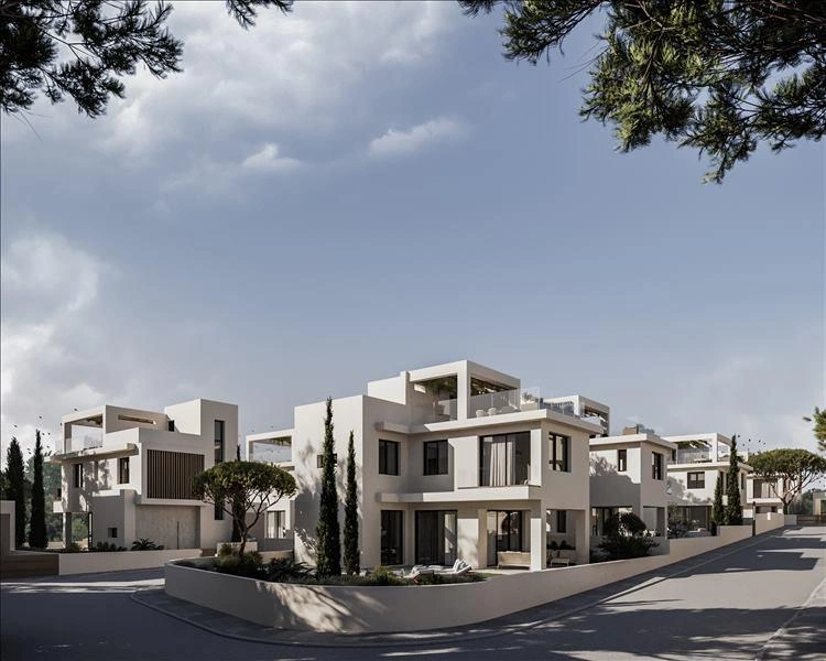 Виллы в современном жилом комплексе в Фамагусте, Кипр