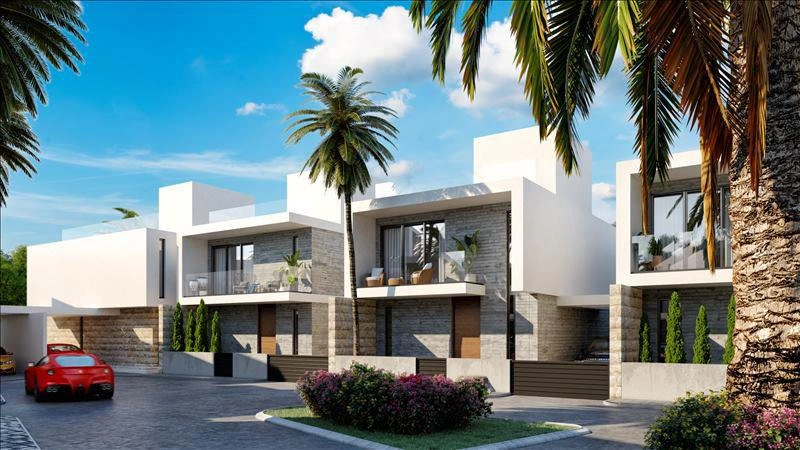 Виллы в жилом комплексе недалеко от центра Пафоса, Кипр