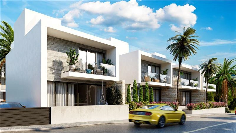 Виллы в жилом комплексе недалеко от центра Пафоса, Кипр