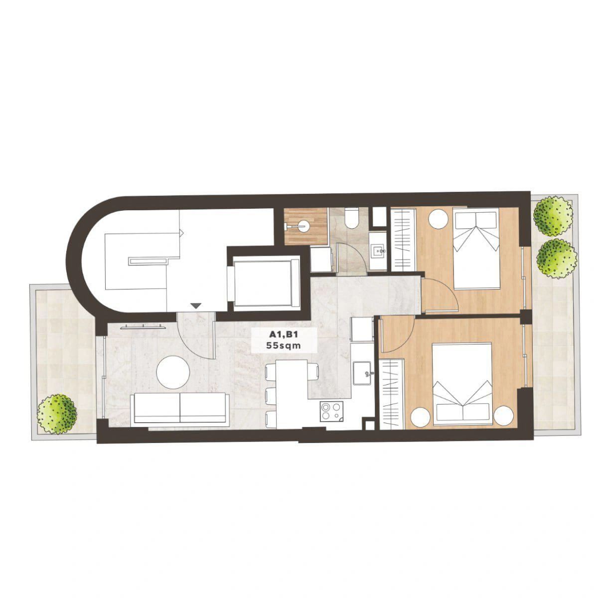 Апартаменты в современном жилом комплексе в Аттике, Греция