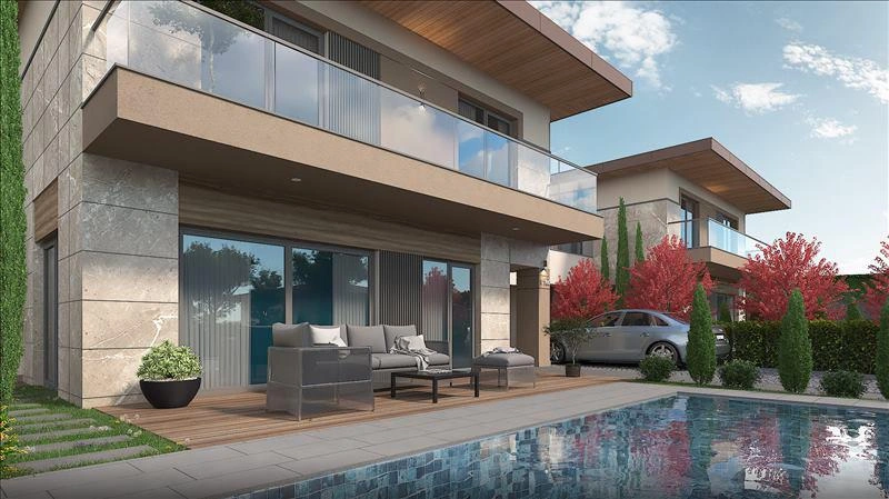 Виллы в современном жилом комплексе в Стамбуле, Турция