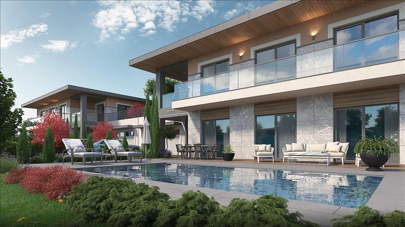 Виллы в современном жилом комплексе в Стамбуле, Турция