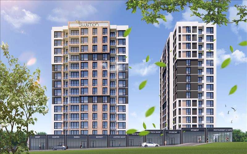 Квартиры в современном жилом комплексе в Стамбуле, Турция