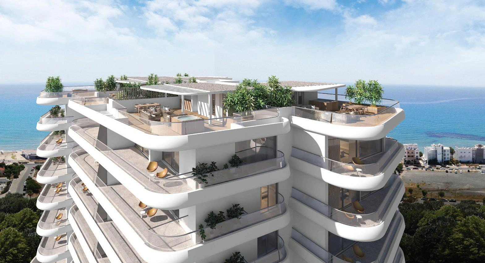 Квартиры в жилом комплексе рядом с пляжем Маккензи в Ларнаке, Кипр