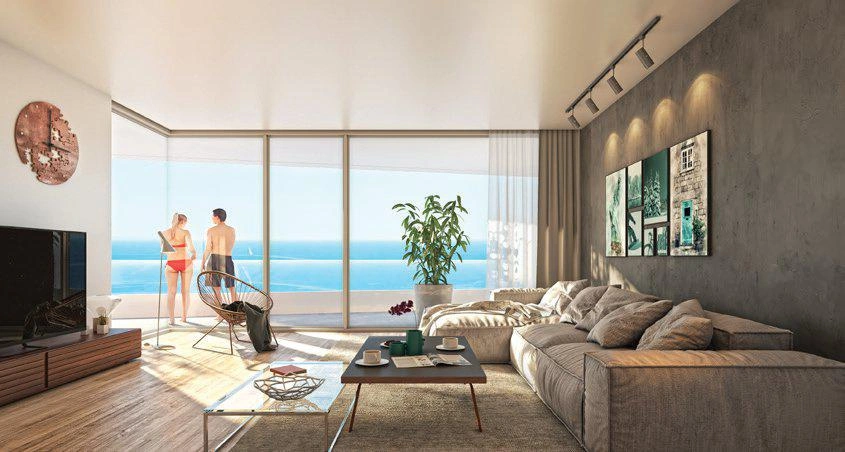 Квартиры в жилом комплексе рядом с пляжем Маккензи в Ларнаке, Кипр