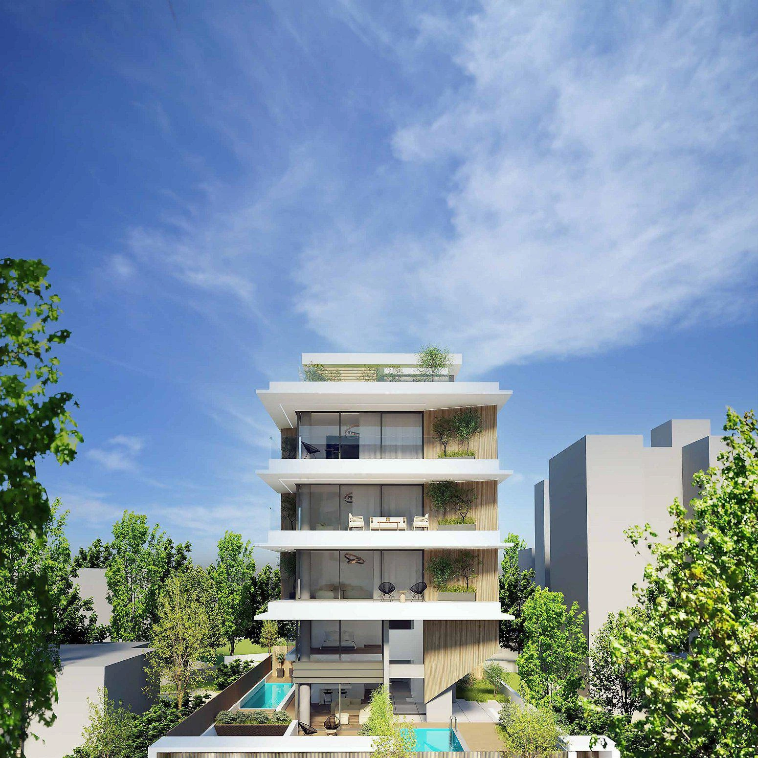 Апартаменты в жилом комплексе с бассейном и садом в Вуле, Греция