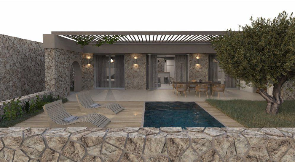 Дома в современном жилом комплексе в Лутраки на Крите, Греция