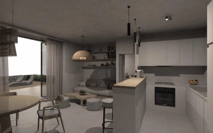 Дома в современном жилом комплексе в Лутраки на Крите, Греция