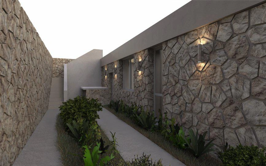 Дома в современном жилом комплексе в Лутраки на Крите, Греция