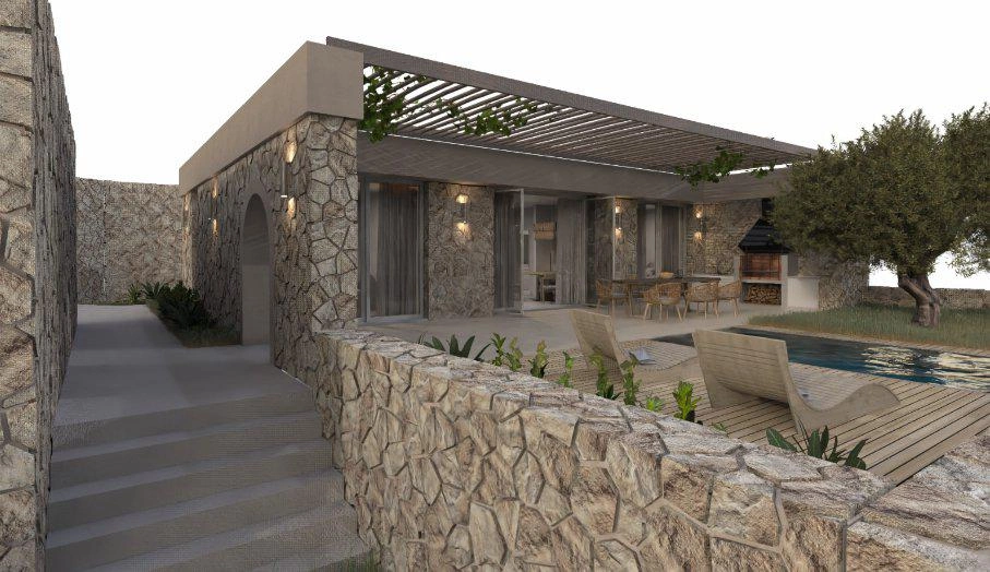 Дома в современном жилом комплексе в Лутраки на Крите, Греция