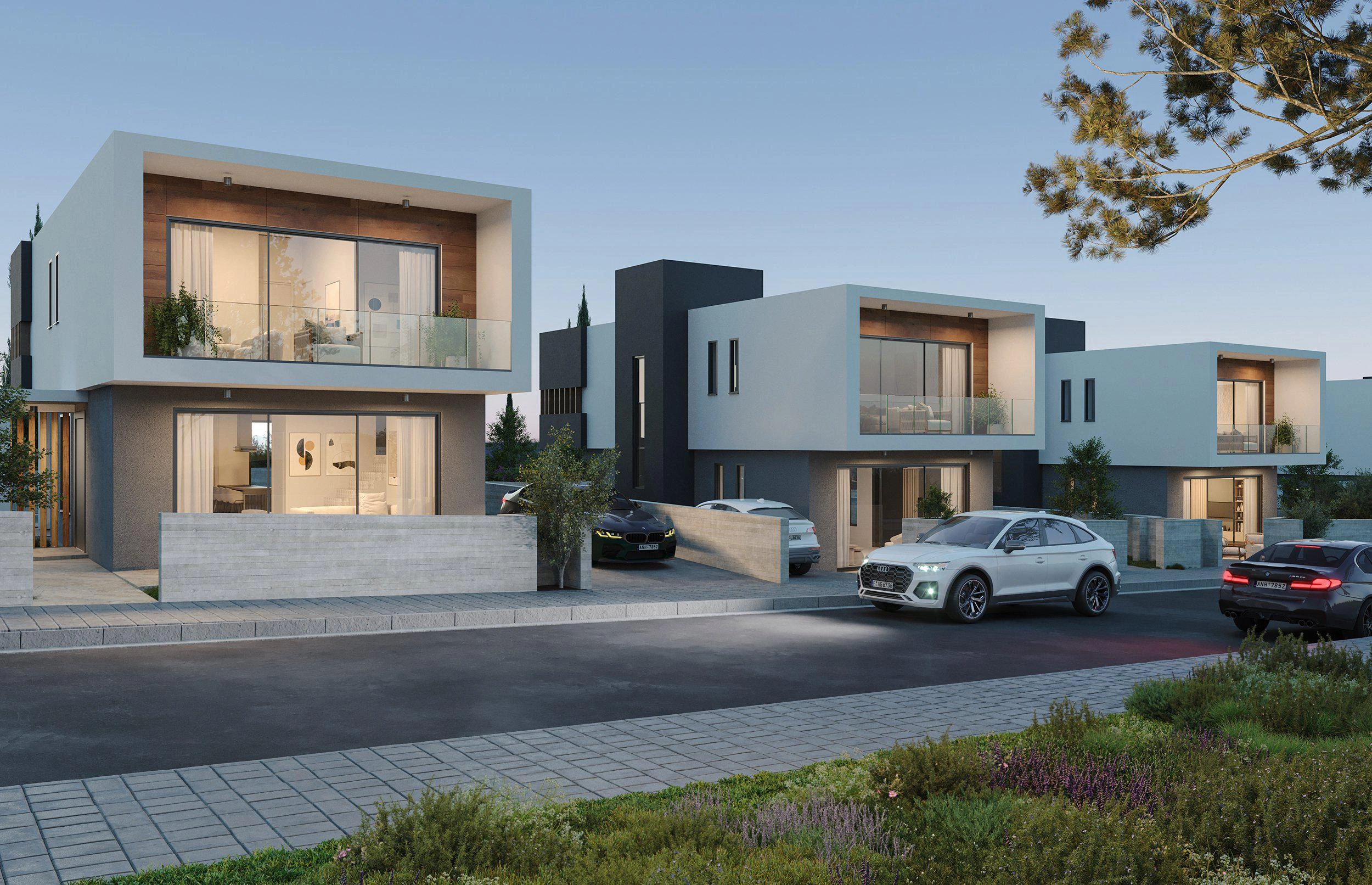 Виллы в жилом комплексе в Пафосе, на Кипре