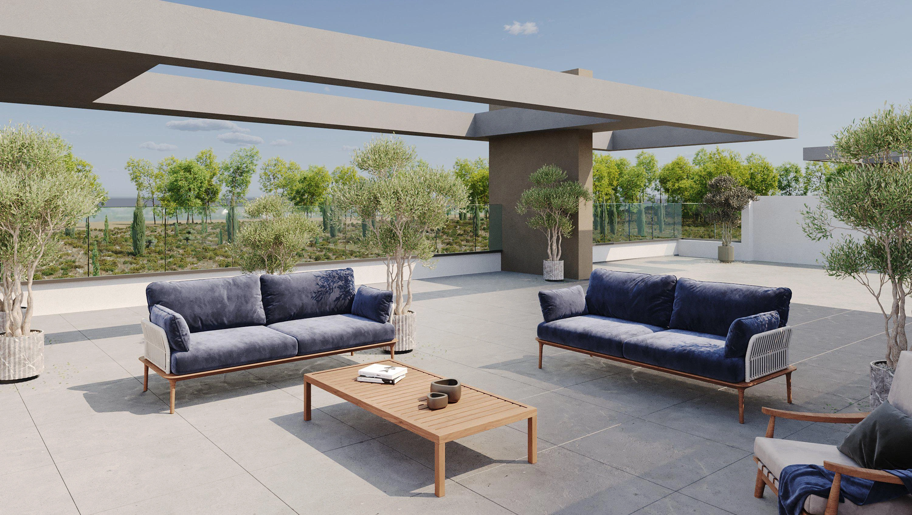 Апартаменты в закрытом жилом комплексе рядом с пляжем и гольф-полем в Пафосе, Кипр