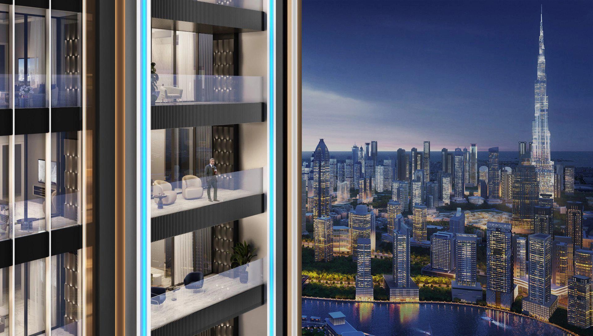 Пентхаусы в жилом комплексе в Business Bay, Дубай, ОАЭ