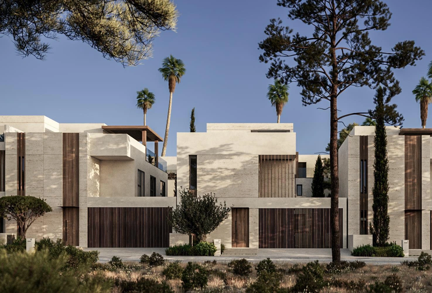 Виллы в жилом комплексе недалеко от пляжа в Ларнаке, Кипр