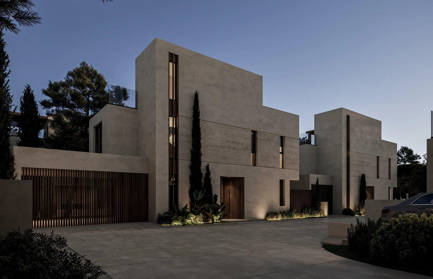 Виллы в жилом комплексе недалеко от пляжа в Ларнаке, Кипр