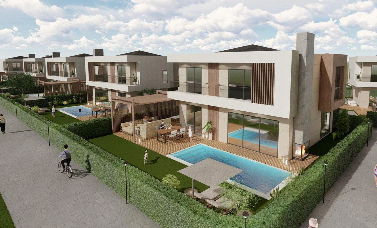 Виллы в новом жилом комплексе в Стамбуле, Турция