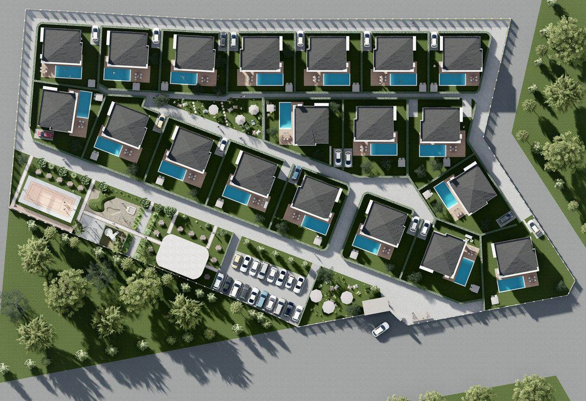 Виллы в новом жилом комплексе в Стамбуле, Турция