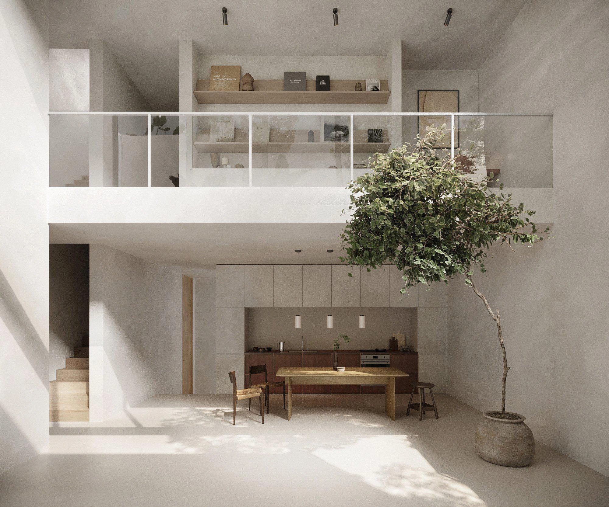 Таунхаусы в реконструированном здании у реки Тежу в Лиссабоне, Португалия