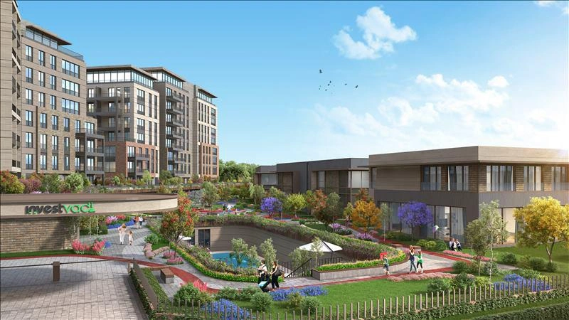 Апартаменты в жилом комплексе с бассейном и зелёными зонами в Стамбуле, Турция