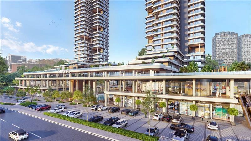 Квартиры в новом жилом комплексе с торговым центром в Стамбуле, Турция