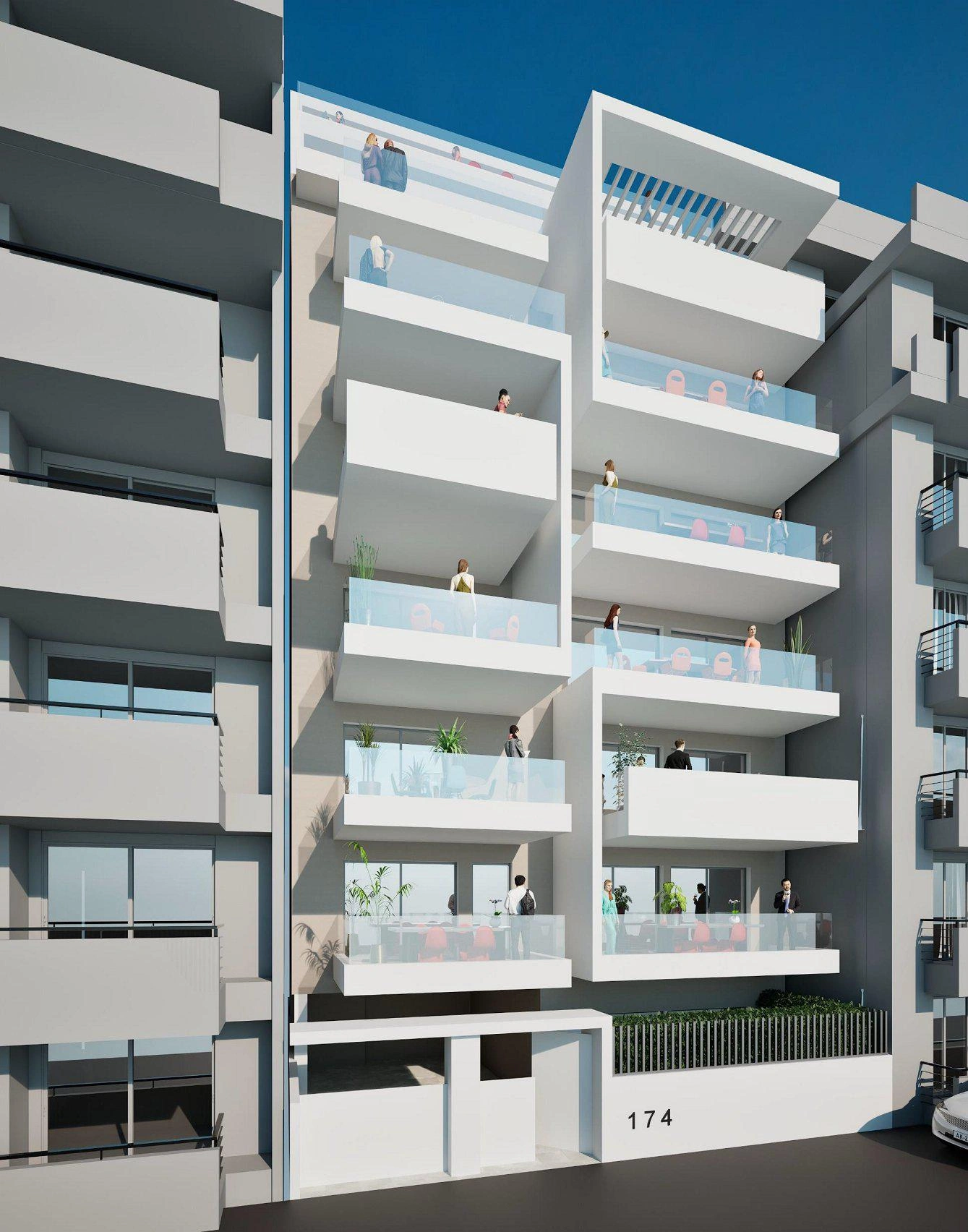 Апартаменты в новом жилом доме в Аттике, Греция