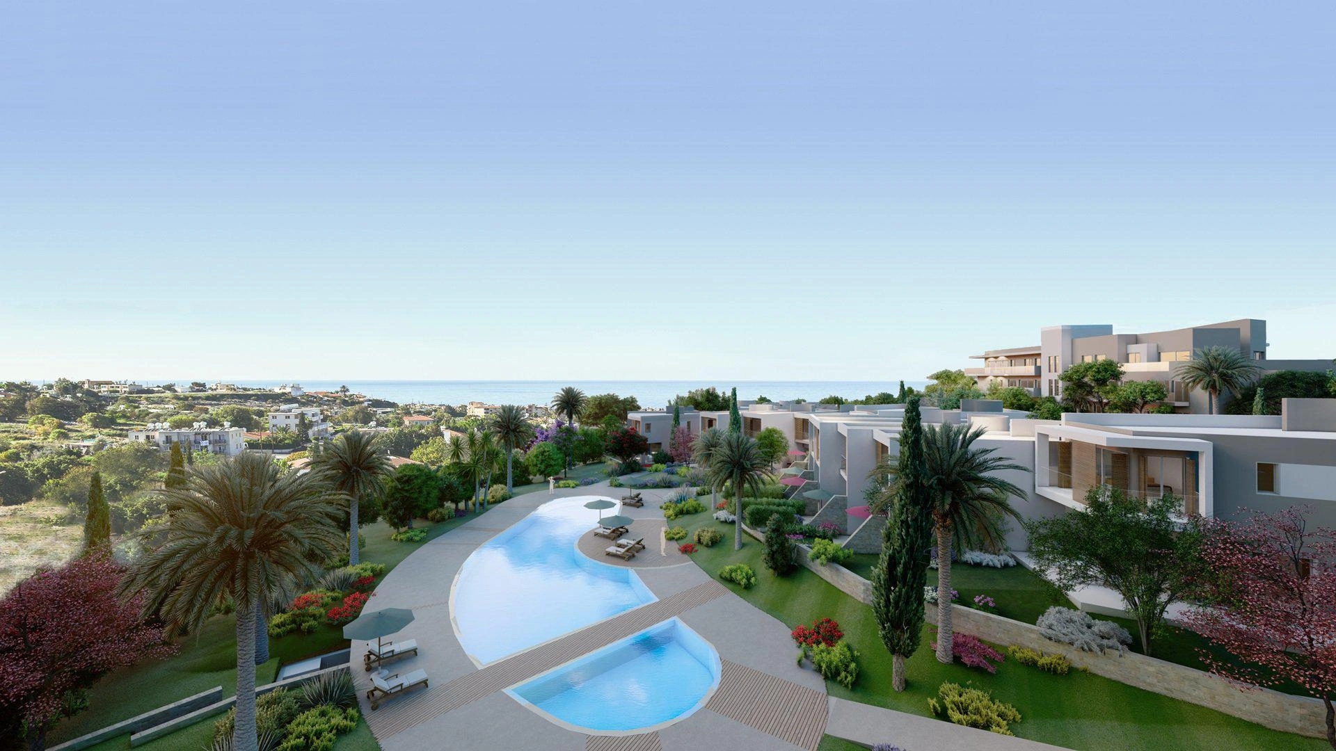 Апартаменты в курортном стиле в Пафосе, на Кипре