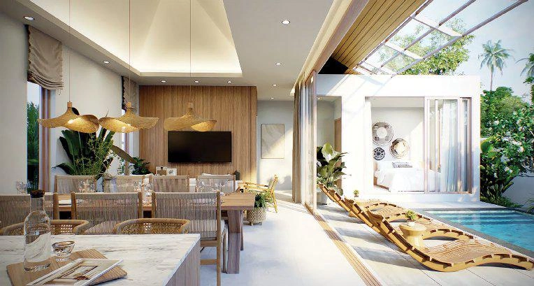 Виллы в жилом комплексе рядом с пляжем Най Янг, Пхукет, Таиланд