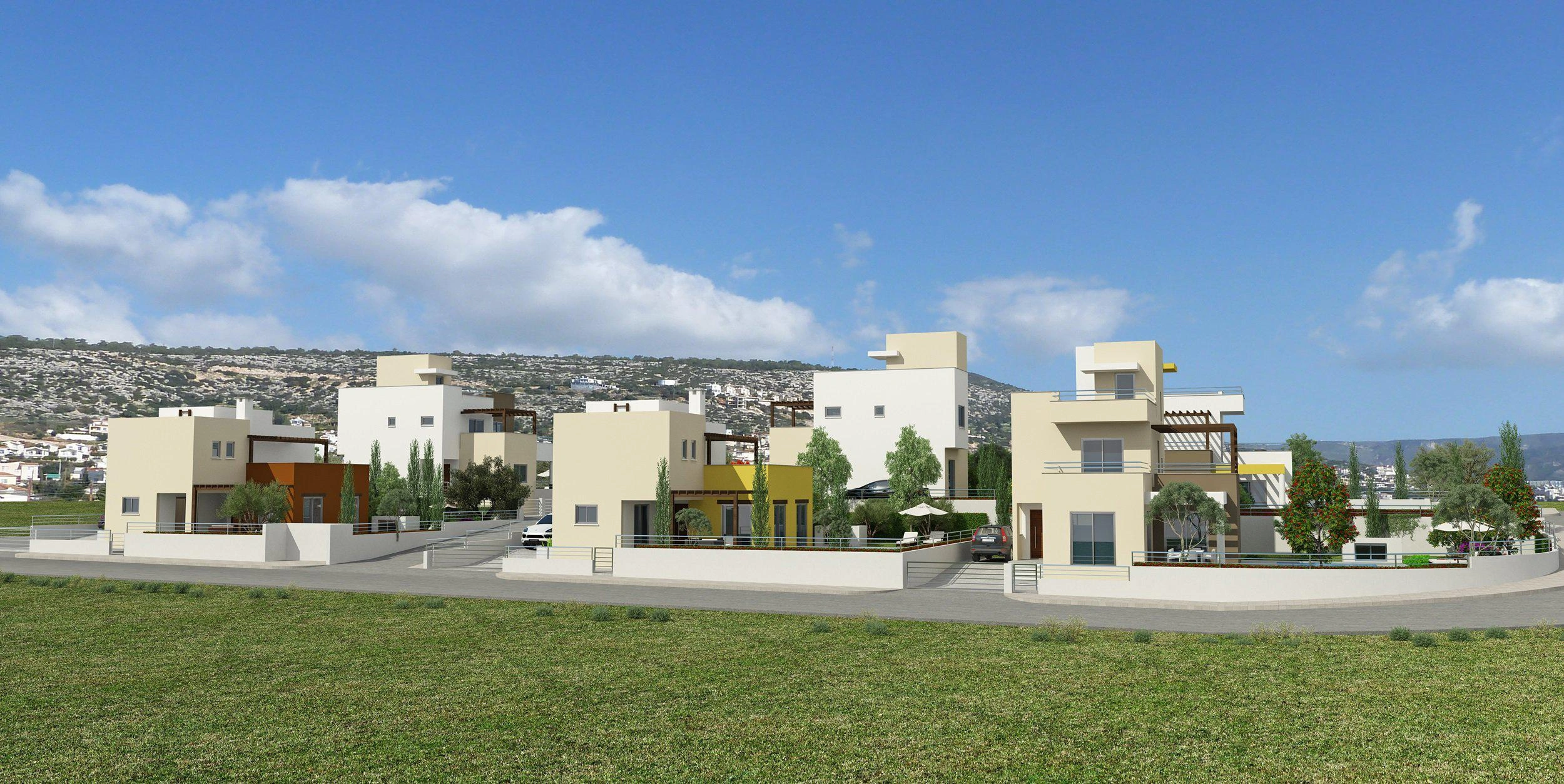 Виллы с бассейнами и панорамным видом на море в Пафосе, Кипр