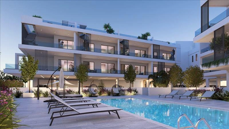 Апартаменты в жилом комплексе у моря в Ларнаке, Кипр