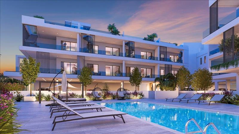 Апартаменты в жилом комплексе у моря в Ларнаке, Кипр