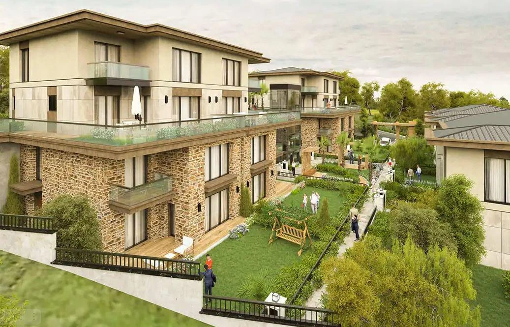 Виллы в жилом комплексе в Стамбуле, Турция